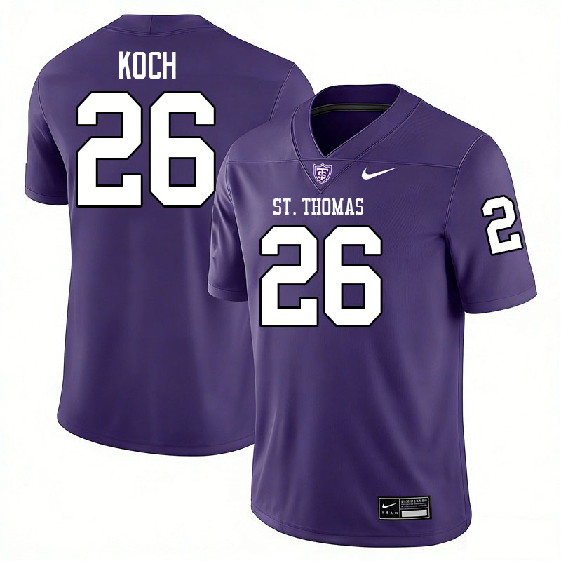 St. Thomas-Minnesota Tommies #26 Joseph Koch College Football Jerseys,Uniforms-Purple